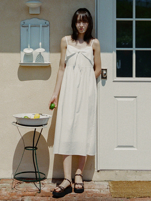 [Mango Maniplease] Kate Tie One PIECE_WHITE