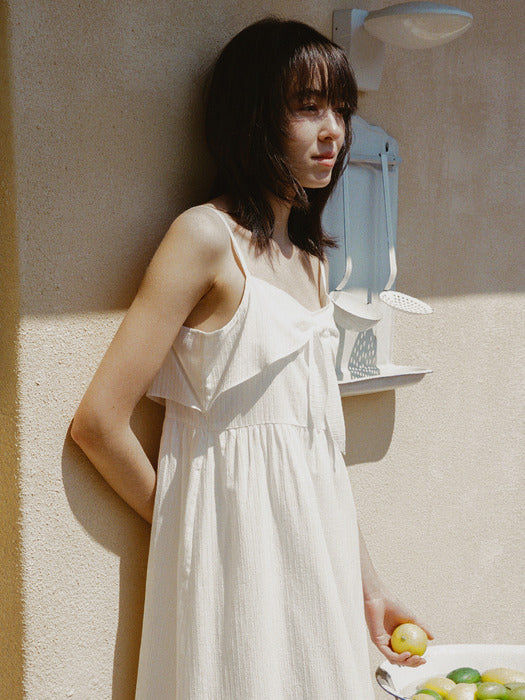 [Mango Maniplease] Kate Tie One PIECE_WHITE