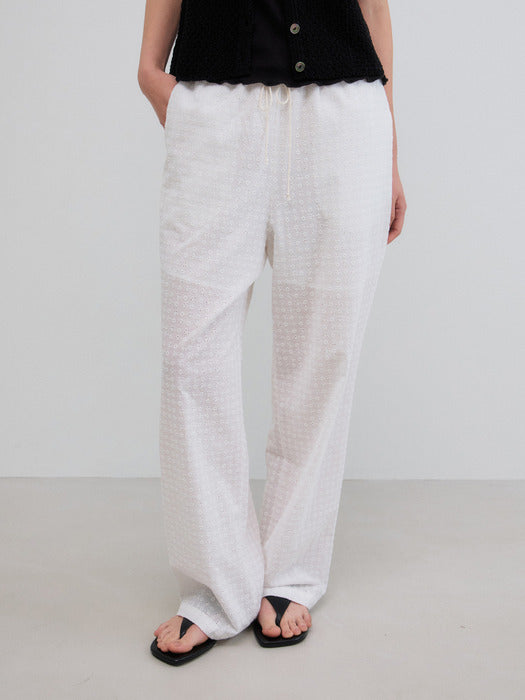 Mango Maniplease Monica Punching Pants White