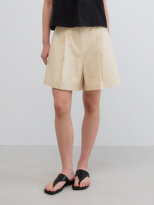 Mango Maniplease Noa Culottes Shorts Beige