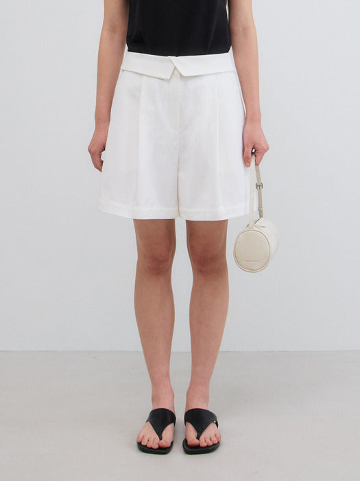 Mango Maniplease Noa Culottes Shorts White