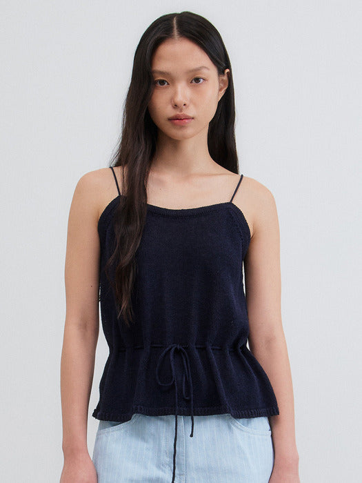 Mango Maniplease Tani Knit Sleeveless Navy