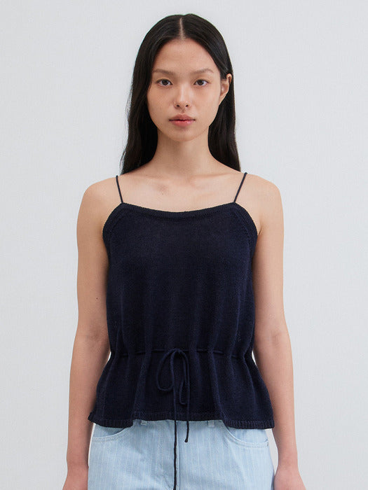 Mango Maniplease Tani Knit Sleeveless Navy