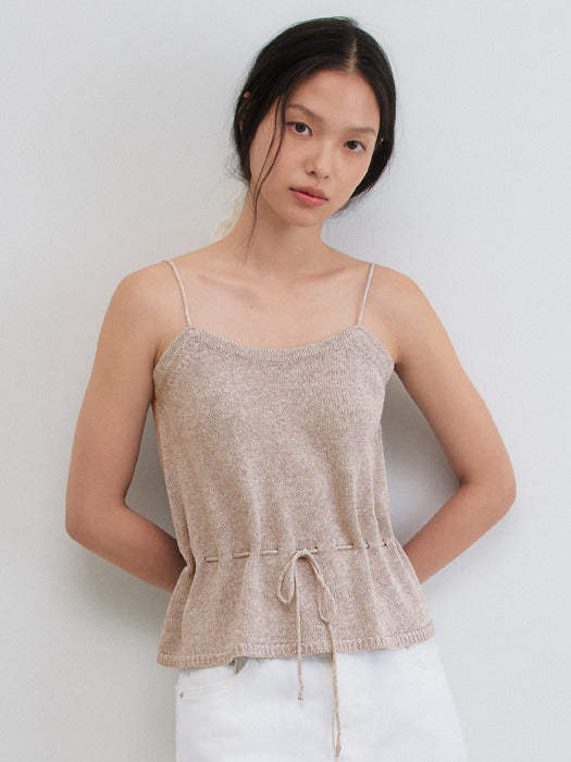 Mango Maniplease Tani Knit Sleeveless Natural