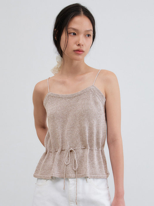 Mango Maniplease Tani Knit Sleeveless Natural