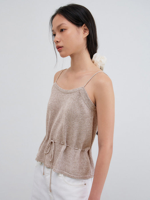 Mango Maniplease Tani Knit Sleeveless Natural