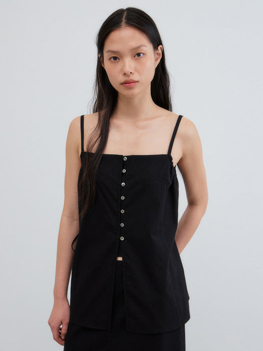 [Mango Maniplease] Dona Button SLEEVELESS_BLACK