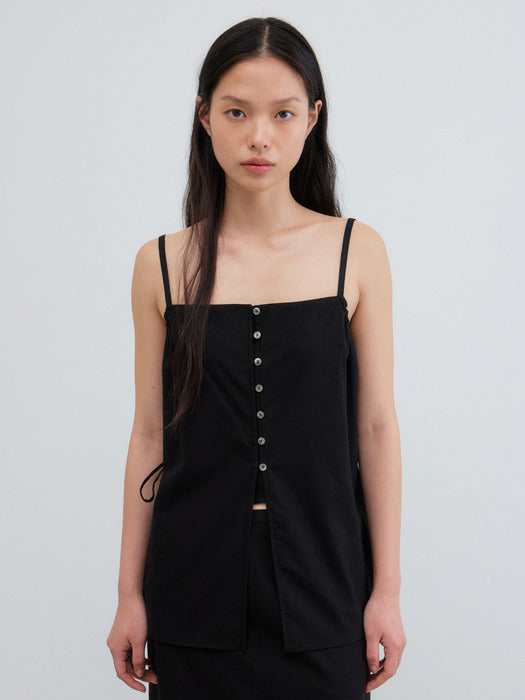 [Mango Maniplease] Dona Button SLEEVELESS_BLACK
