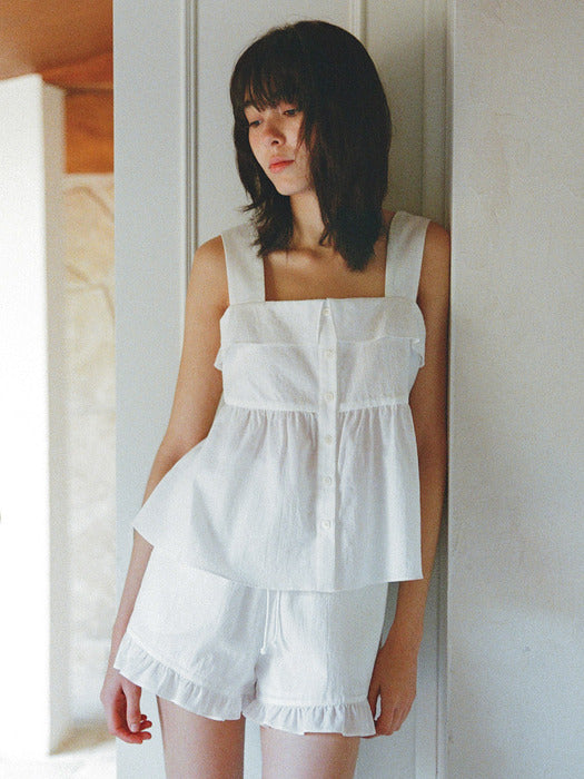 Mango Maniplease Mello Banding Shorts Ivory