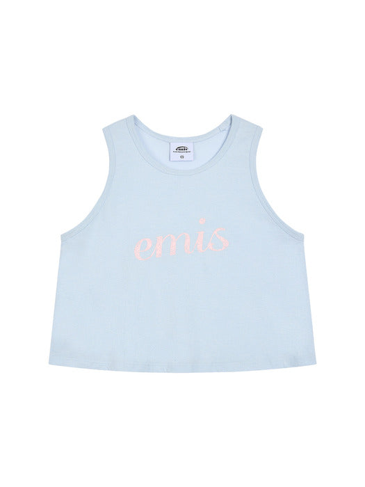 [emis] VINTAGE SLEEVELESS TOP-SKY BLUE