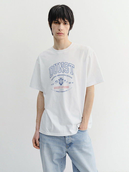 Dunst Unisex Cupid Arch Logo T-Shirt Off White