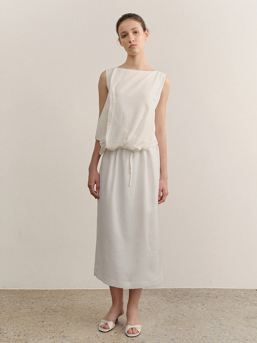Kindersalmon Paul Draped Top Cream