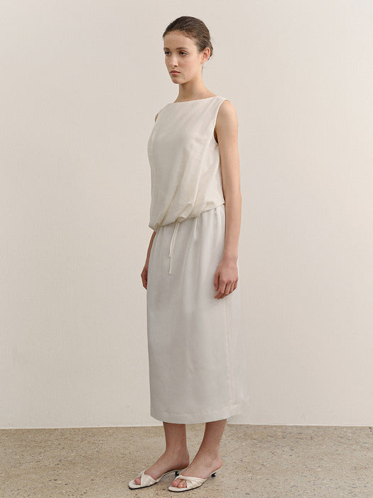 Kindersalmon Paul Draped Top Cream
