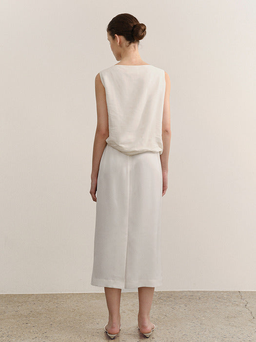 Kindersalmon Paul Draped Top Cream