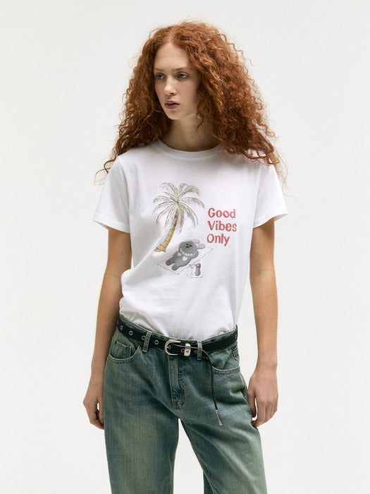 Margesherwood Charmcharm Beach T-Shirt white