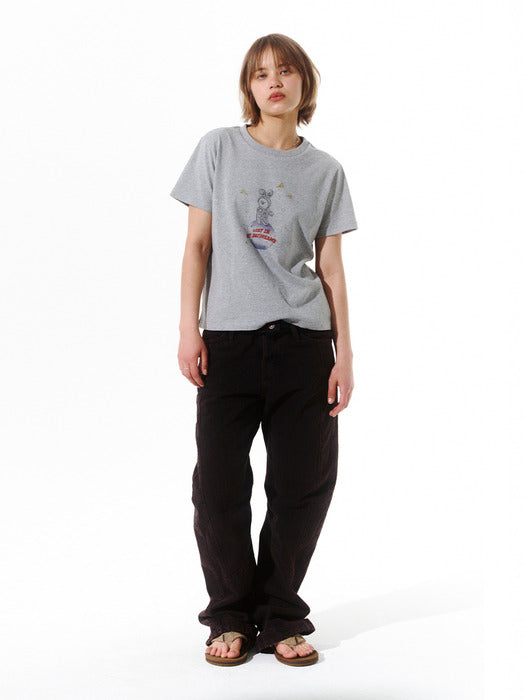 STAR SPACE T-SHIRT_melange grey