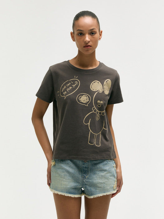 Margesherwood Drawing Wood T-Shirt brown