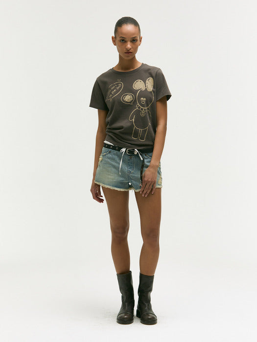 DRAWING WOOD T-SHIRT_brown