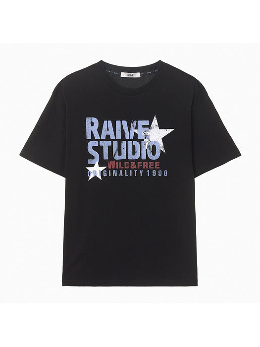 [raive] (UNISEX) RAIVE STUDIO Star T-shirt VW5ME651_2color