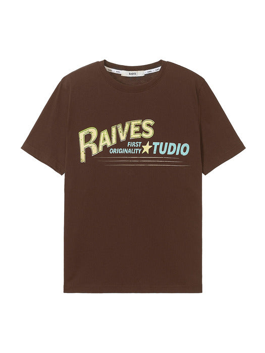 [raive] (UNISEX) RAIVES STUDIO T-shirt VW5ME650_2color