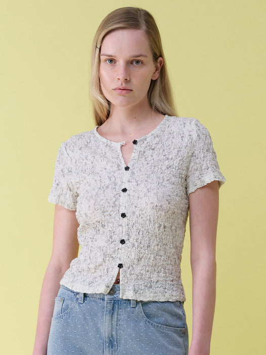 Raive Wrinkle Button Blouse