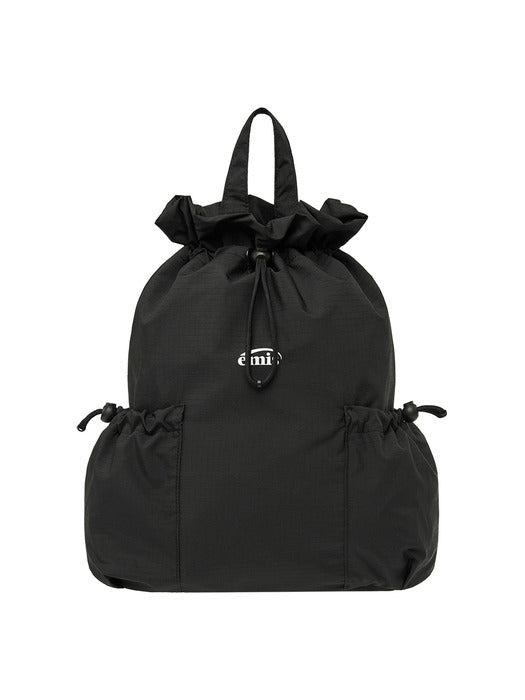 [emis] STRING ONE-SHOULDER BACKPACK-BLACK