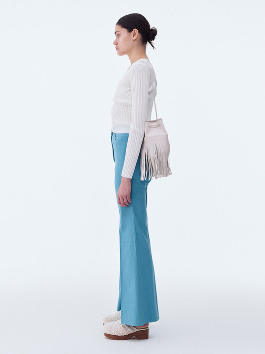 [recto] TWO-WAY RIBBED CARDIGAN (OFF WHITE)