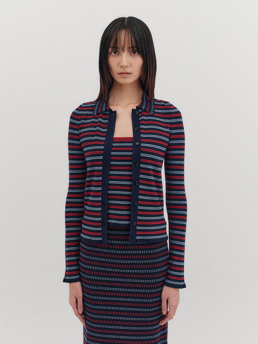 Eenk [1st Reorder] [K] Ribbed Knitwear Cardigan - 2 Colors