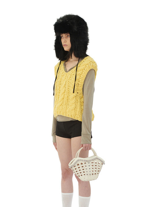 [osoi] LIP TOTE BAG [BELL WHITE]