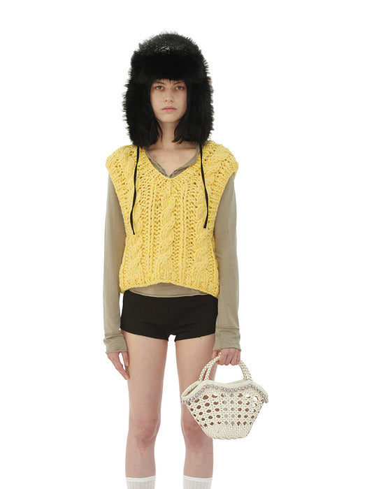 [osoi] LIP TOTE BAG [BELL WHITE]