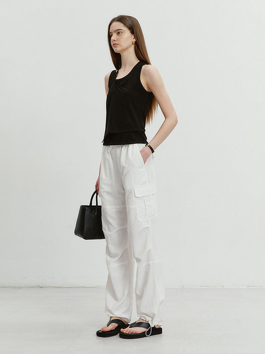 Dunst Light String Cargo Pants White