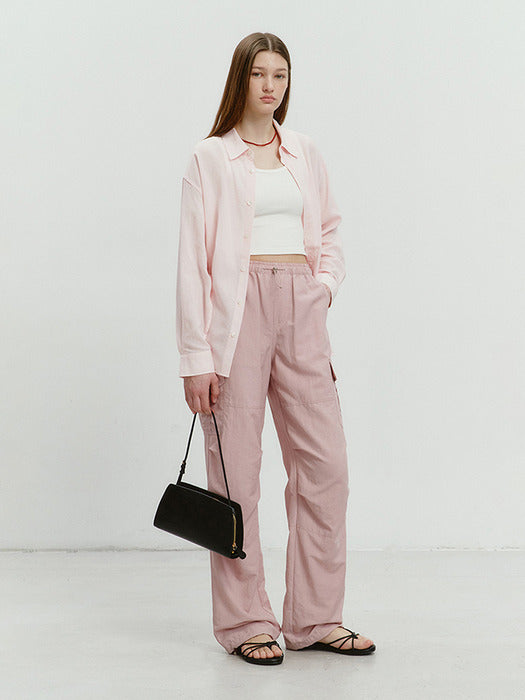 Dunst Light String Cargo Pants Soft Pink