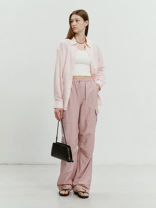 Dunst Light String Cargo Pants Soft Pink