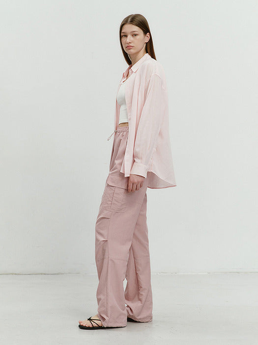 Dunst Light String Cargo Pants Soft Pink