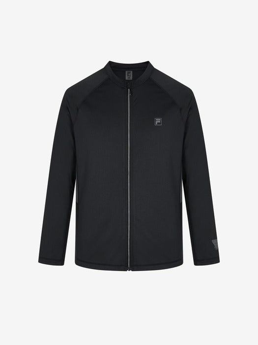 Color-block zip-up rash guard_FS2RTH2401X_BLK