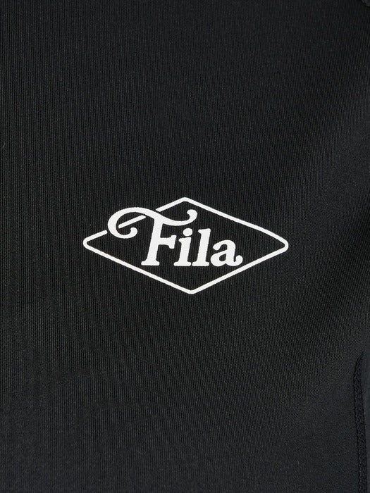 Semi-cropped zip-up rashguard_FS2RTH2451F_BLK