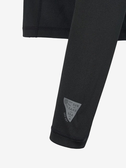 Semi-cropped zip-up rashguard_FS2RTH2451F_BLK