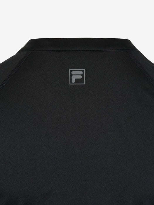 Semi-cropped zip-up rashguard_FS2RTH2451F_BLK