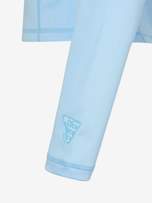 Semi-cropped zip-up rash guard_FS2RTH2451F_LBU