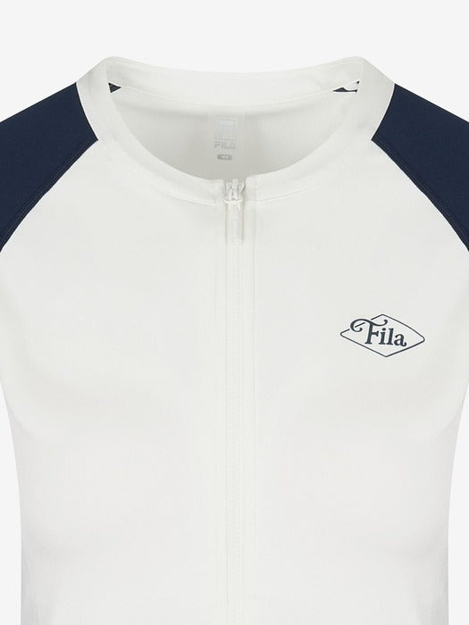 Semi-Cropped Zip-Up Rashguard_FS2RTH2451F_OWH
