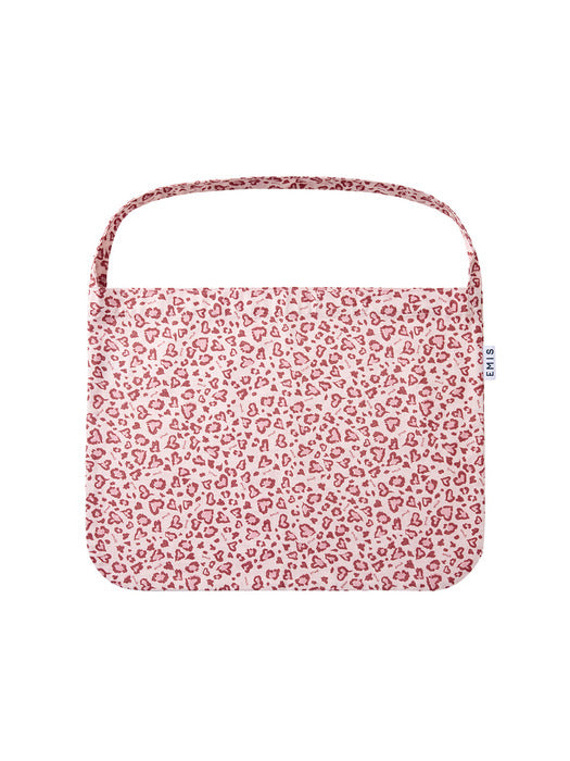 [emis] LOGO LEOPARD ECO BAG-PINK