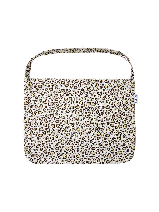 [emis] LOGO LEOPARD ECO BAG-IVORY