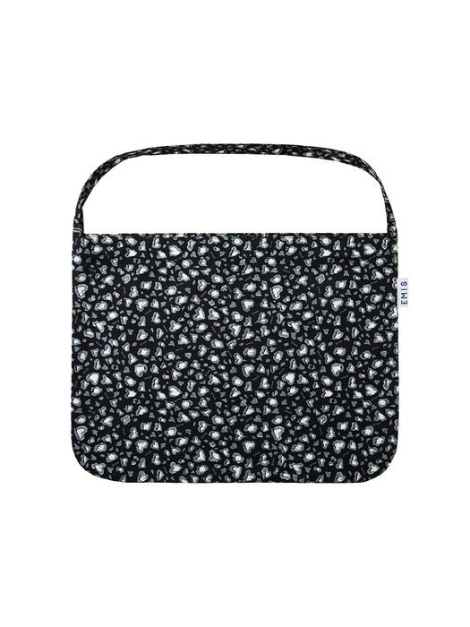 [emis] LOGO LEOPARD ECO BAG-BLACK
