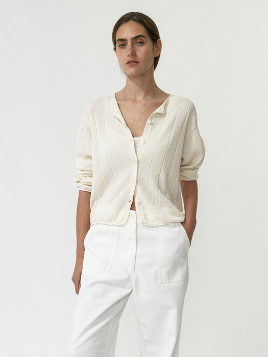 Nave Paper Knit Cardigan (Ivory)