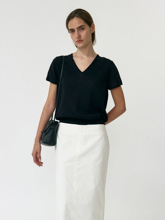Lany Short Sleeve Knit (Black)
