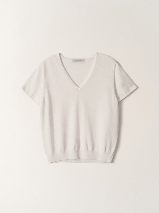 Lany Short Sleeve Knit (White)