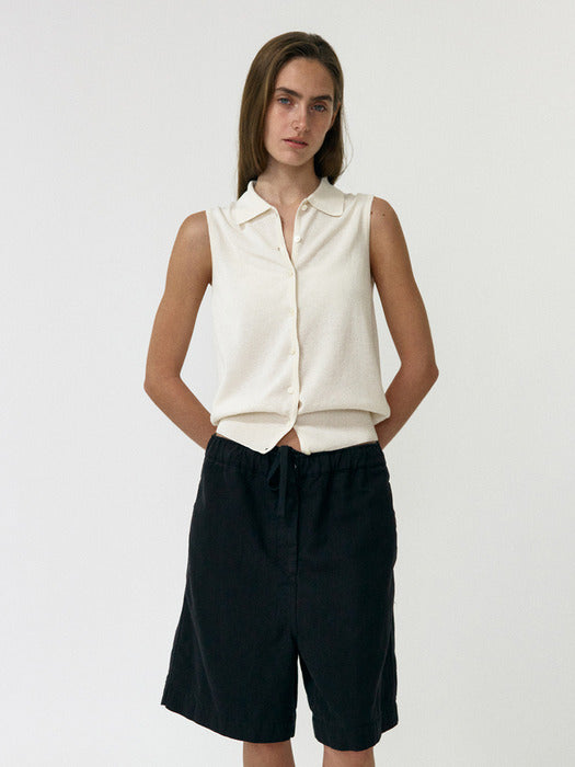 Lash Sleeveless Knit Top (Ivory)