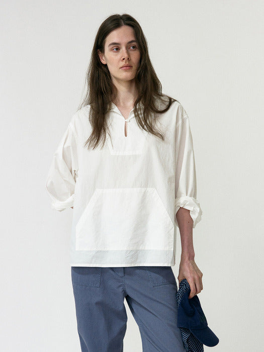 Aya Half Neck Anorak (White)