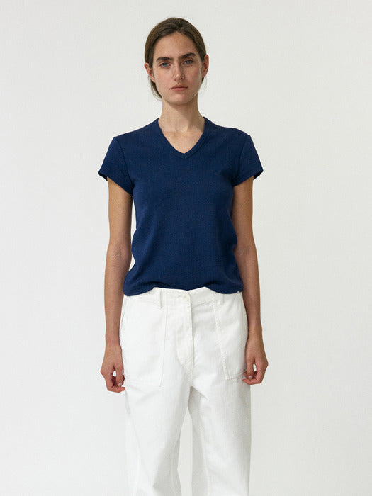 90s V-Neck T-Shirt (Navy)