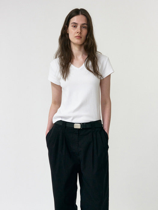 90s V-Neck T-Shirt (White)